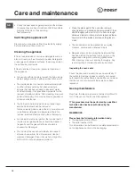 Preview for 12 page of Indesit I5GG /U Operating Instructions Manual