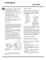 Preview for 32 page of Indesit I5GG /U Operating Instructions Manual