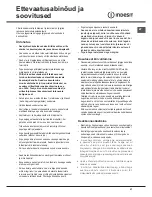 Preview for 47 page of Indesit I5GG /U Operating Instructions Manual