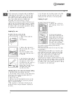 Предварительный просмотр 6 страницы Indesit I5GG/UK Operating Instructions Manual