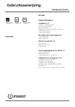 Indesit I5GS1G/NL Operating Instructions Manual предпросмотр