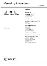 Preview for 14 page of Indesit I5GS1G/NL Operating Instructions Manual