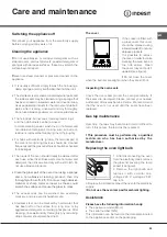 Preview for 25 page of Indesit I5GS1G/NL Operating Instructions Manual