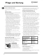 Предварительный просмотр 52 страницы Indesit I5V7H6A Operating Instructions Manual