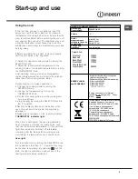 Preview for 5 page of Indesit I5VSH /UK Operating Instructions Manual