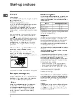 Preview for 8 page of Indesit I6G52 Operating Instructions Manual