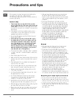 Preview for 10 page of Indesit I6GG0G Operating Instructions Manual