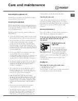 Preview for 11 page of Indesit I6GG0G Operating Instructions Manual