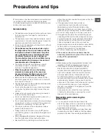 Preview for 13 page of Indesit I6GG10G /EX Operating Instructions Manual