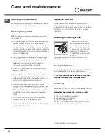 Preview for 14 page of Indesit I6GG10G /EX Operating Instructions Manual