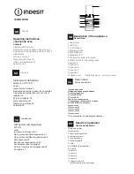 Preview for 1 page of Indesit I6GG1G Operating Instructions Manual