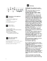 Preview for 2 page of Indesit I6GG1G Operating Instructions Manual