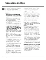 Preview for 12 page of Indesit I6GG1G Operating Instructions Manual