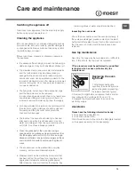 Preview for 13 page of Indesit I6GG1G Operating Instructions Manual