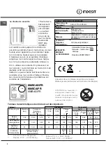 Предварительный просмотр 6 страницы Indesit I6MSAG/FR Operating Instructions Manual