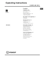 Preview for 1 page of Indesit I6T52/AUS Operating Instructions Manual