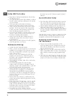 Preview for 16 page of Indesit I6T52/AUS Operating Instructions Manual