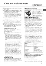 Предварительный просмотр 23 страницы Indesit I6VMH2A.1/ NL Operating Instructions Manual