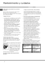 Предварительный просмотр 34 страницы Indesit I6VSH2/EX Operating Instructions Manual