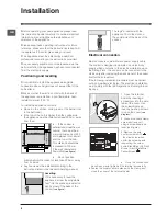 Preview for 8 page of Indesit I6VV2A/UK Operating Instructions Manual