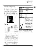 Preview for 9 page of Indesit I6VV2A/UK Operating Instructions Manual