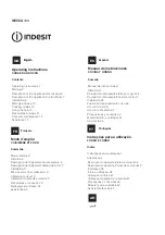 Indesit I6VV2A Operating Instructions Manual preview