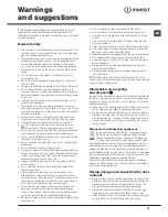 Preview for 13 page of Indesit IDCE 845 B Instruction Manual