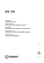 Indesit IDE 100 Installation And Use Manual предпросмотр