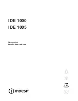 Предварительный просмотр 1 страницы Indesit IDE 1000 Installation And Use Manual