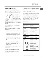 Preview for 3 page of Indesit idl 5055 Instruction Booklet