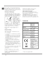 Preview for 36 page of Indesit idl 5055 Instruction Booklet