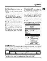 Preview for 3 page of Indesit IDP 148M D Operating Instructions Manual