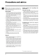 Preview for 12 page of Indesit IDP 148M D Operating Instructions Manual