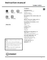 Indesit IDVA 735 Instruction Manual preview