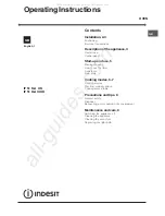 Indesit IF 51 K.A UK Operating Instructions Manual preview