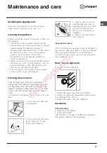 Preview for 21 page of Indesit IF 61 K.A Operating Instructions Manual