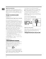 Preview for 4 page of Indesit IFG 51 K.A GB Operating Instructions Manual