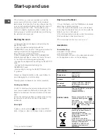 Preview for 6 page of Indesit IFG 51 K.A GB Operating Instructions Manual