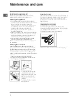 Preview for 10 page of Indesit IFG 51 K.A GB Operating Instructions Manual