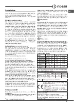 Preview for 49 page of Indesit IHP6.5CMIX Operating Instructions Manual