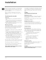 Preview for 2 page of Indesit IN C 325 AI Operating Instructions Manual