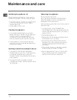 Preview for 6 page of Indesit IN ES 1211 UK Operating Instructions Manual