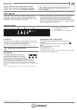 Preview for 1 page of Indesit INF 901 EAA Quick Manual