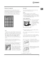 Предварительный просмотр 9 страницы Indesit IS50G Operating Instructions Manual