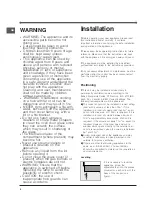 Preview for 2 page of Indesit IS60D1 S Operating Instructions Manual