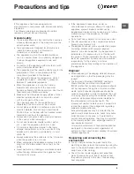 Preview for 9 page of Indesit IS60E Operating Instructions Manual