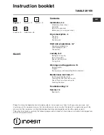 Preview for 1 page of Indesit ISL60V Instruction Booklet