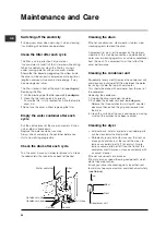 Preview for 22 page of Indesit ISL69C Instruction Booklet