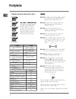 Предварительный просмотр 8 страницы Indesit IT50C S Operating Instructions Manual