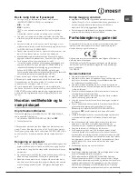 Preview for 21 page of Indesit IUPS 17 series Operating Instructions Manual